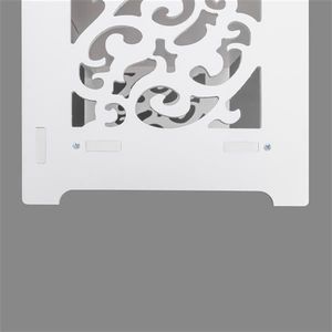 Scarpiera Bianca a Sei Ripiani in Legno Intagliato con Design in Pannelli di Plastica - Product Image 5