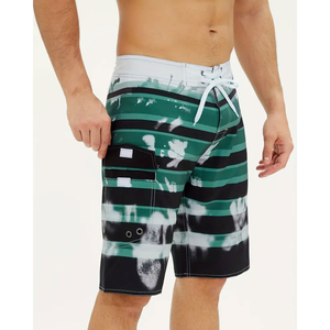 Nouveau design 2026 – Short de bain homme en tissu peigné imprimé, décontracté, sportif, coupe quart, style urbain, longueur genou, imperméable et séchage rapide - Product Image 2