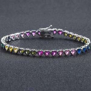 Pulsera de tenis de moissanita chapada en oro y plata, joyería unisex, certificada IGI, regalo de boda, venta al por mayor de proveedor indio - Product Image 5