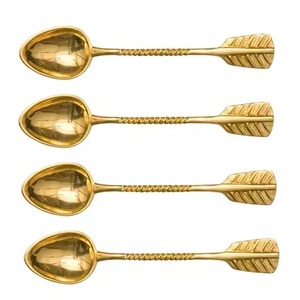 Cuchara de Té de Metal con Acabado Creativo, Cuchara de Café de Acero Inoxidable, Cuchara para Azúcar, Cuchara para Postre, Moderna para Cocina y Comedor - Product Image 3