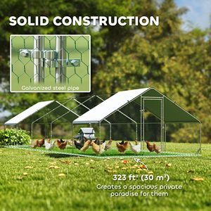 Ampio Pollaio da Esterno a Forma di Spirale 33FT X 10FT X 6.4FT Impermeabile e Resistente ai Raggi UV per Uso Agricolo - Product Image 5