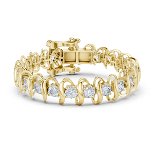 Ensemble de bracelets tennis de luxe en or rose 18 carats plaqué rhodium, avec diamants de laboratoire taillés, 11,0 carats, pierres latérales taillées, certifiés, pour usage quotidien et professionnel - Product Image 6
