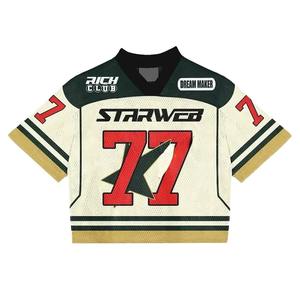 Maillot Rétro Personnalisable Séchage Rapide Surdimensionné en Mesh pour Football et Basketball – Tenue Décontractée pour Fans de Sport – T-Shirt Long Imprimé - Product Image 1