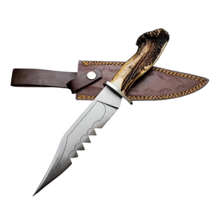 Couteaux Bowie de camping en plein air avec lame robuste et manche en bois lisse pour les aventures de randonnée et l'équipement de survie - Product Image 3