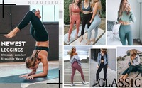Leggings OEM sans couture taille haute respirants décontractés grande taille pour femme, pour l'été, la gym, la compression, l'entraînement, en molleton 220g - 100% Coton