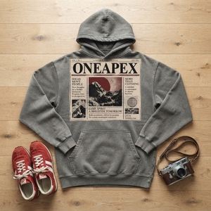 Sudadera con Capucha Gris Personalizada con Estampado Gráfico para Hombre, Ropa Casual Urbana, Sudadera con Capucha con Estampado de Periódico, Ropa al por Mayor OEM ODM - Product Image 5
