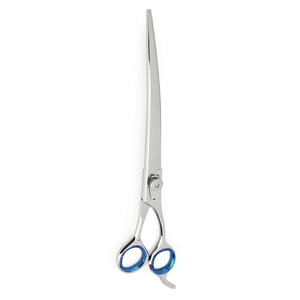 Tijeras Profesionales Manuales para Peluquería Canina, Cuchilla Curva de Acero Inoxidable, Juego de Instrumentos con Mango Azul, Peluquería Manual - Product Image 2