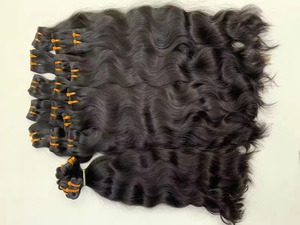 Acheter des paquets de cheveux indiens bruts de qualité 12A en gros, 100% extensions de cheveux de temple indien noir naturel - Product Image 2