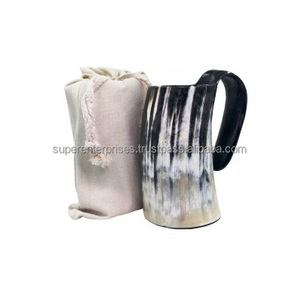 Style européen Viking buvant des tasses en corne d'animal tasses en corne naturelle buvant la décoration intérieure tasse à boire de conception matérielle unique - Product Image 4