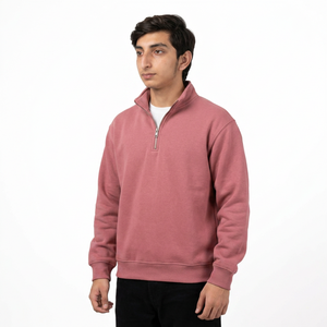 Sudadera Personalizada para Hombre con Cierre de Cremallera, Felpa de Algodón Premium, Hombros Caídos, Cuello Alto, Estilo Urbano Informal - Product Image 1