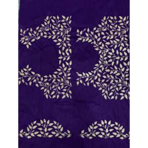 Designer <b>Purple</b> Evening <b>Saree</b> with Sequins Embroidery Work Lace Border 100% Polyester Embroidered Organza Fabric - Product Image 6