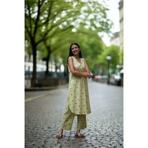 ชุดคุรตะผู้หญิงลายเส้นหัวใจ-สวมใส่สบายและมีสไตล์ - Product Image 6