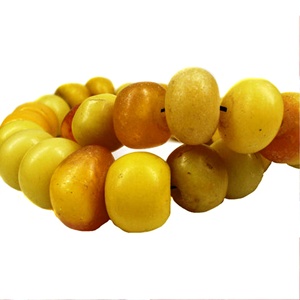 Collier en perles de résine et bois écologiques de haute qualité, chaînes argent et or, taille personnalisable pour mariages, Artizon Studio - Product Image 5