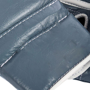 Gants de boxe professionnels de qualité supérieure, dernier design, gris, pour entraînement et sparring, en cuir véritable, à lacets. - Product Image 4