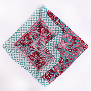 Pañuelo Cuadrado con Estampado Floral Craftjaipur, Pañuelo de Algodón Informal para Primavera/Verano, Accesorio Multifuncional Unisex - Product Image 5
