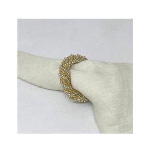 Servilletero de Lujo Moderno y Ecológico con Cuerda Trenzada Dorada y Plateada, Decoración de Mesa para Bodas y Hoteles - Product Image 1