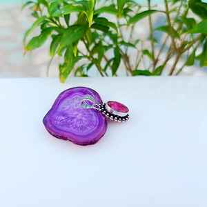 Colgante de Rubí Zoisita Hecho a Mano con Engaste de Plata de Ley, Amuleto Ovalado con Gema, Joyería Elegante para Mujer y Niña, Regalo Ideal - Product Image 2