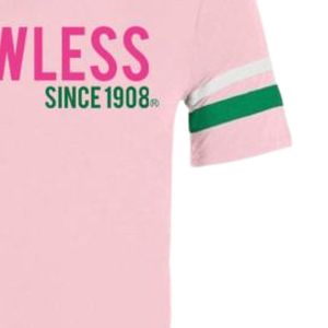 AKA V-Neck Tee Women Pink Gray Green Letters Cotton T-Shirt Casual Fashion Short Sleeve Greek Apparel Comfortable Summer <b>Top</b> - Product Image 2