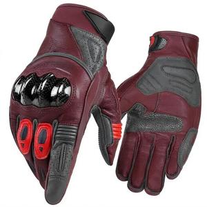 Gants de moto en cuir pour performance de course, avec armure en fibre de carbone et écran tactile, pour les marchés américain et européen - Product Image 6