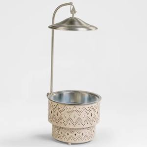 ถาดอุ่นอาหารทรงกรวยสีเงินแบบแขวน ฐานลายฉลุเรขาคณิตหลายชั้น ฝาโค้ง รองรับการใช้งานสำหรับบุฟเฟ่ต์หรูหราทันสมัย - Product Image 2