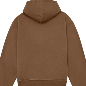 Sweat à capuche décontracté pour homme avec poche kangourou, épaules tombantes, poignets côtelés, dos uni et imprimé discret sur la poitrine – Vente en gros, Fabricant OEM - Product Image 4