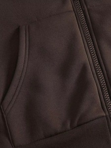 Winter Men 100% Cotton Fleece <b>Zip</b>-Up Hoodie Rhinestone Casual Oversized Fit Custom Logo Breathable Pocket Design - Product Image 4