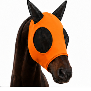 <b>Equestrian</b> Equipment High Quality Anti-mosquito Breathable Comfortable Mesh Customized Lightweight High Elastic Horse Fly Mask - Product Image 3