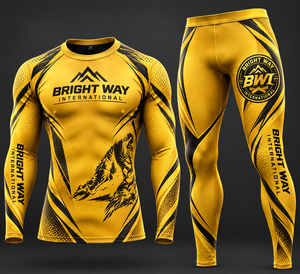 Bodybuilding Long Sleeve Breathable Four-Way Stretch Compression Fitness Training UPF50+ <b>swim</b> shirt <b>men</b> Eco-friendly polyester - Product Image 1