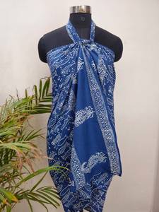Wholesale Women's Long Cotton Beach <b>Scarf</b> with Mandala Print Lightweight & Quick Dry Multi-Purpose Summer Use - Product Image 6