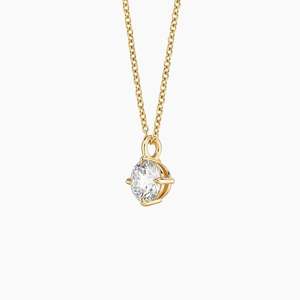 Colgante Solitario de Diamante Cultivado en Laboratorio con Forma Redonda de 3 Puntas, Plata de Ley 925, 1 Quilate, Certificado IGI - Product Image 4