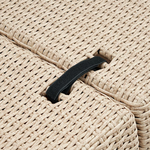 Contemporary Rattan Outdoor Sofa Set 4 Seater Weather Resistant Garden Furniture Beige Wicker Frame - Product Image 2
