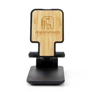<b>Adjustable</b> <b>Height</b> & Angle Foldable Phone Stands ABS Plastic & Bamboo <b>Desk</b> Use MPS-08 - Product Image 2