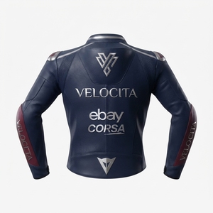 Men’s Cowhide Leather <b>Racing</b> <b>Jacket</b>/Chaqueta MotoCP Style CE Level 2 Armor Motorcycle Track Riding Protective Gear CE - Product Image 2