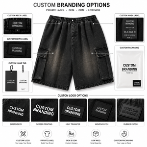 Nouveauté Été 2025 – Short en jean décontracté pour homme TWILL SPORTS, taille haute, noir, à boutons, séchage rapide, écologique, style urbain - Product Image 5