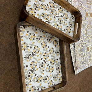 Bandeja de Servicio de Alimentos de Estilo Clásico y Lujoso, Creativa, de Tablero MDF, con Impresión de Adhesivo Esmaltado, para Hogar y Hotel, por Perfect Enterprises - Product Image 5