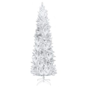 7.5ft Flocking Tied <b>Light</b> Christmas <b>Tree</b> Elegant and Luminous Holiday Decor - Product Image 1