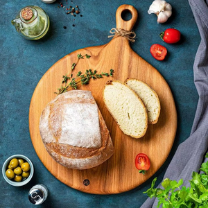 Tabla de cortar de madera hecha a mano con mango de madera de sheesham de primera calidad, perfecta para restaurantes, hoteles y cocinas domésticas. - Product Image 6