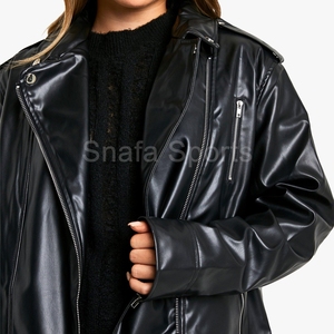 New Arrival Manufactory High Quality Custom Logo Street Wear Jacket Winter fashion Women Leather Jacket For Online sale - Product Image 5