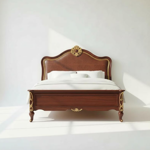 Industrial Wooden Leg Bed king Size Bed Bedroom Furniture Wooden Bed Premium Quality Best Selling Bedroom Furniture 2026 - Product Image 3