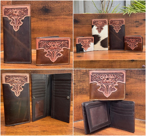 Venta caliente de lujo cuero de vaca mecanizado a mano RFID bloqueo titular de la tarjeta de crédito carteras y diseñador de lujo cartera larga conjuntos combinados - Product Image 3