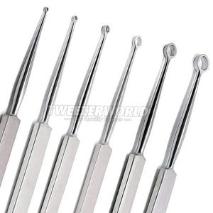 Juego de Curetas Dérmicas de 6 Piezas, Alta Calidad, Manuales, de 1mm-6mm, Acero Inoxidable de Grado Médico, Certificación CE, Instrumentos Quirúrgicos para Cirugía ORL - Product Image 6