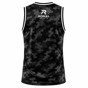 Camisetas de Baloncesto Transpirables de Talla Grande para Hombre 2026, sin Mangas, de Poliéster/Algodón, con Estampado por Sublimación Personalizable en la Parte Delantera - Product Image 2