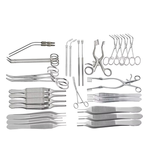 Ensemble d'équipement pour chirurgie cardiaque, plateau d'instruments chirurgicaux en acier inoxydable de qualité médicale, kit complet pour hôpital - Product Image 1