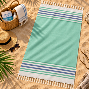 Toalla Fouta Teñida con Hilo de Calidad Óptima, Diseño Moderno a Rayas, Nueva Llegada, Venta Caliente, de la India, a Precio Accesible - Product Image 5
