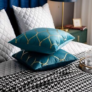Fodere per cuscini in velluto dorato 18x18 pollici, confezione da 2, federe decorative quadrate per letto, divano, soggiorno in turchese - Product Image 6