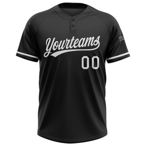 Uniforme de Softbol Estilo Campeonato en Blanco y Negro, Logotipo del Equipo Personalizado, Nombre y Número del Jugador, Poliéster Premium, Proveedor OEM - Product Image 2