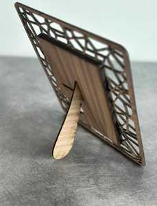 <b>Wooden</b> Photo <b>Frame</b> Rectangular Geometric Laser Cut Design Tabletop Display Horizontal Creative <b>Picture</b> <b>Frame</b> - Product Image 4