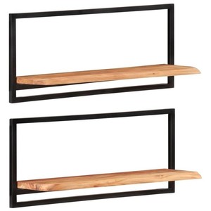 Estante de Pared Minimalista de Madera de Acacia con Marco de Metal - Precios al por Mayor B2B - Product Image 1