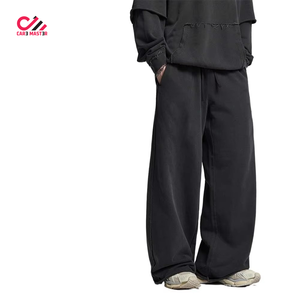 Fashionable Men's Straight Baggy <b>Trouser</b> 100% Cotton Lightweight Mid Waist Comfortable Casual Breathable Quick Dry Eco-Friendly - Product Image 6