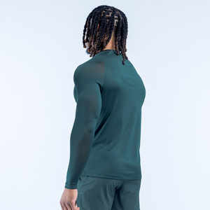 Camisetas de Gimnasio de Manga Larga para Hombre, Transpirables, de Poliéster, de Secado Rápido, Cuello Redondo, Camisetas de Entrenamiento Físico para Hombre al por Mayor - Product Image 5